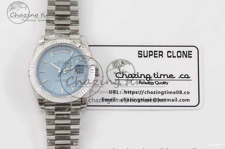 Edition 40mm 904L TWF A2836 SS Ice Date SS on Steel Bracelet Dial 1:1 Day Blue Best 0108